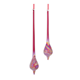 Irredescent Glass Drop Ornament (Set of 6)
