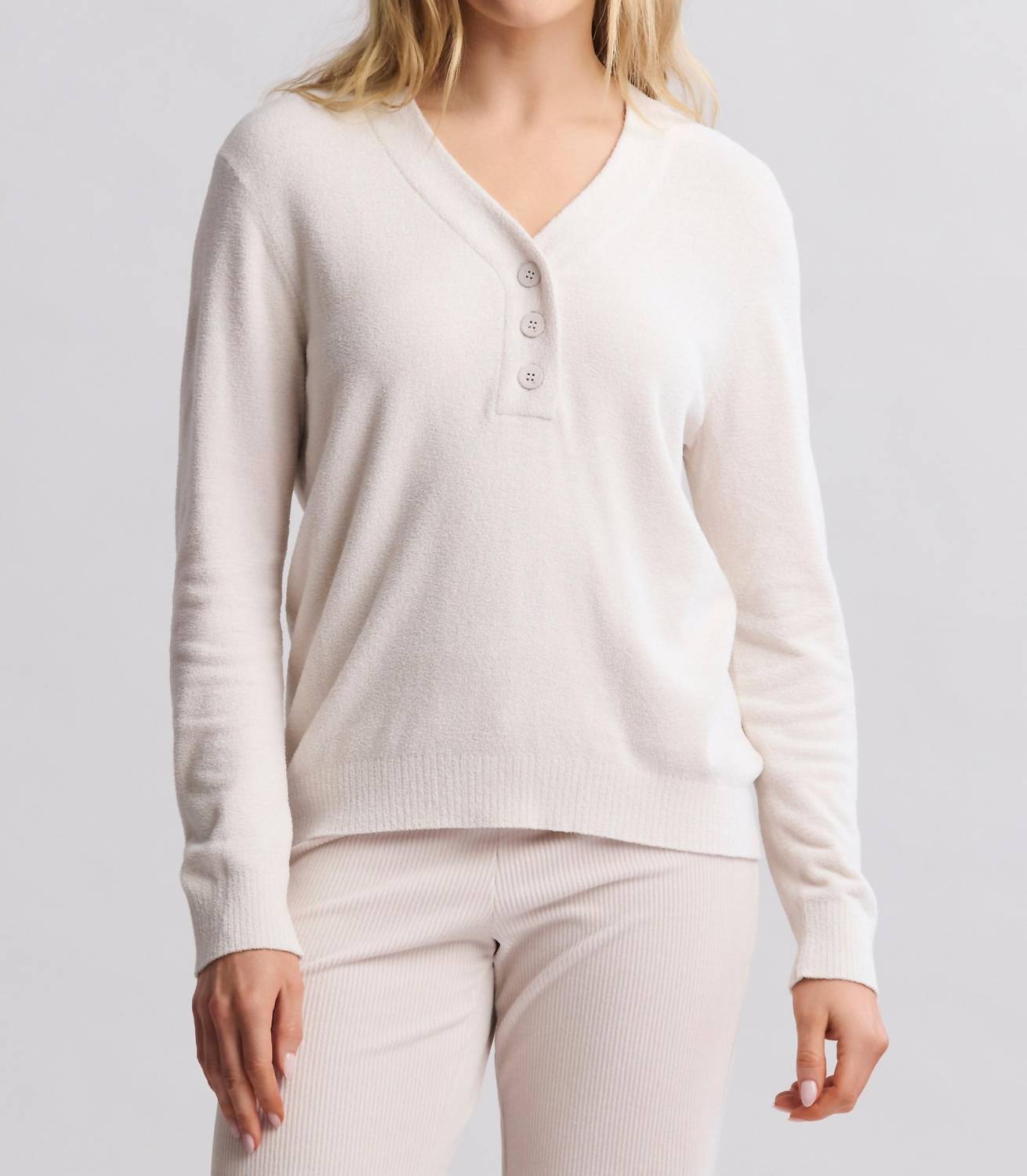 Barefoot Dreams - Cozy Chic Ultra Lite Rib Back Placket Henley