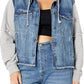 Free People - Throwback Denim Knit Jacket