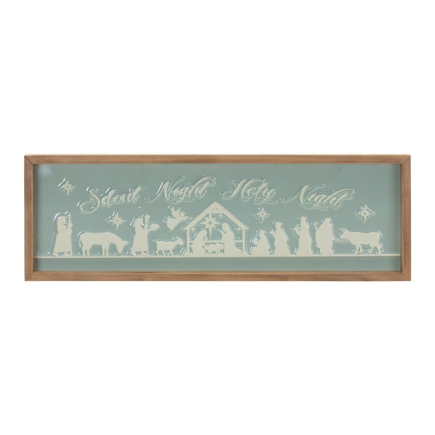 Framed Silent Night Sign 20"L