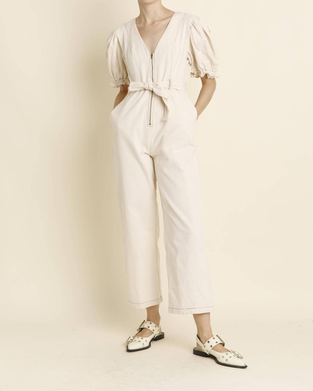 Aureum - Contrast Stitch Jumpsuit