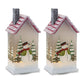 LED Lighted House with Snowman (Set of 2)