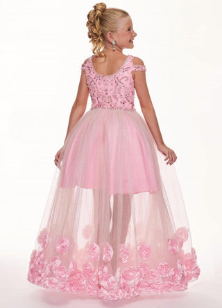 Rachel Allan - 3d Glitter Tulle Dress