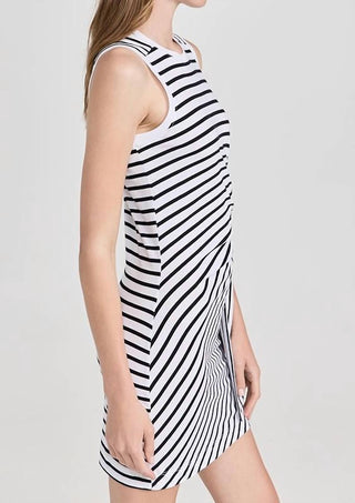Atm - Classic Jersey Stripe Twist Dress