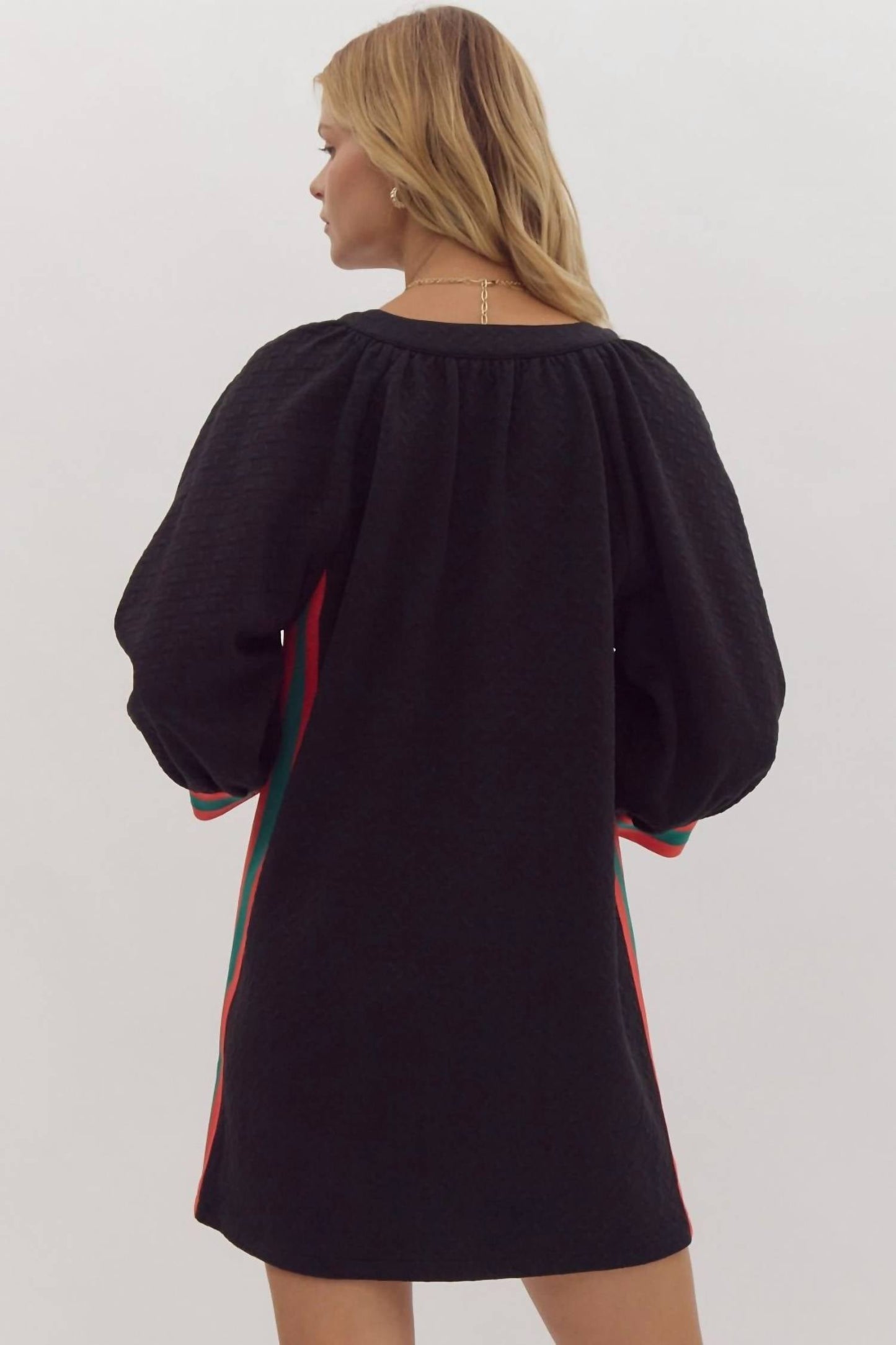 Entro - Sporty Side Stripe Pullover Mini Dress
