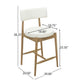 Mid Century Modern Counter Stools, Fabric Upholstered Chairs