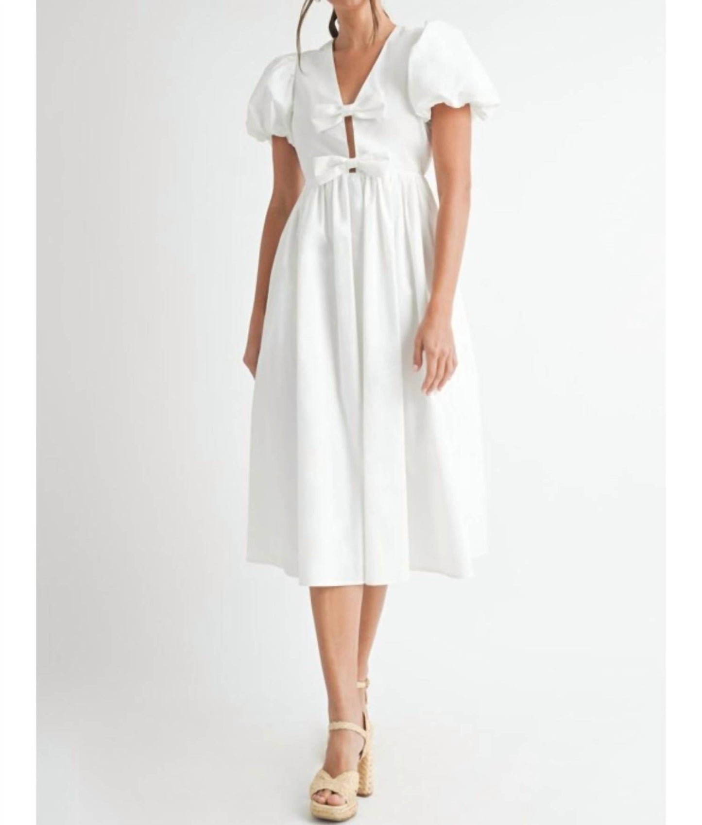 Endless Blu. - Women's Bow Midi Dress