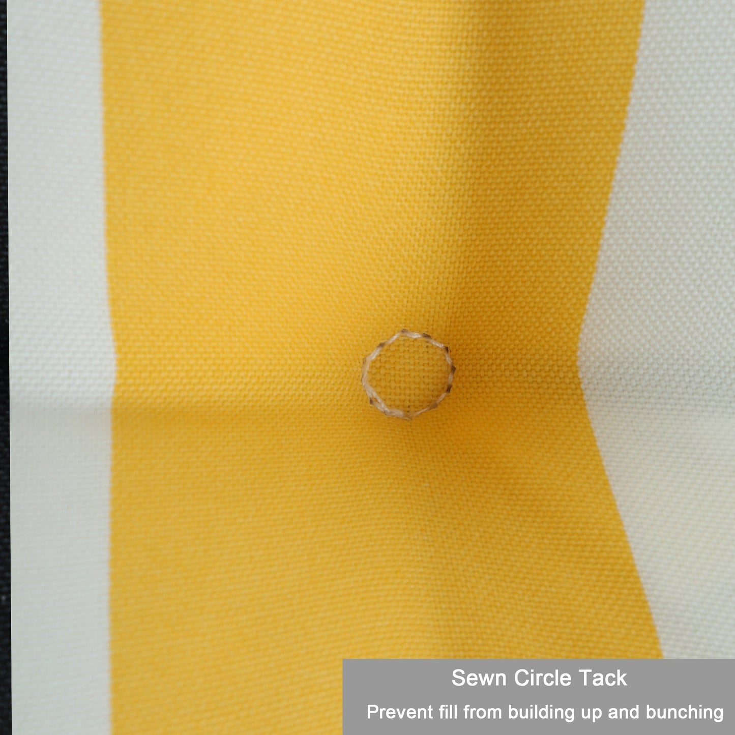 2-Piece High Back Patio Chair Cushion Set, Yellow/White