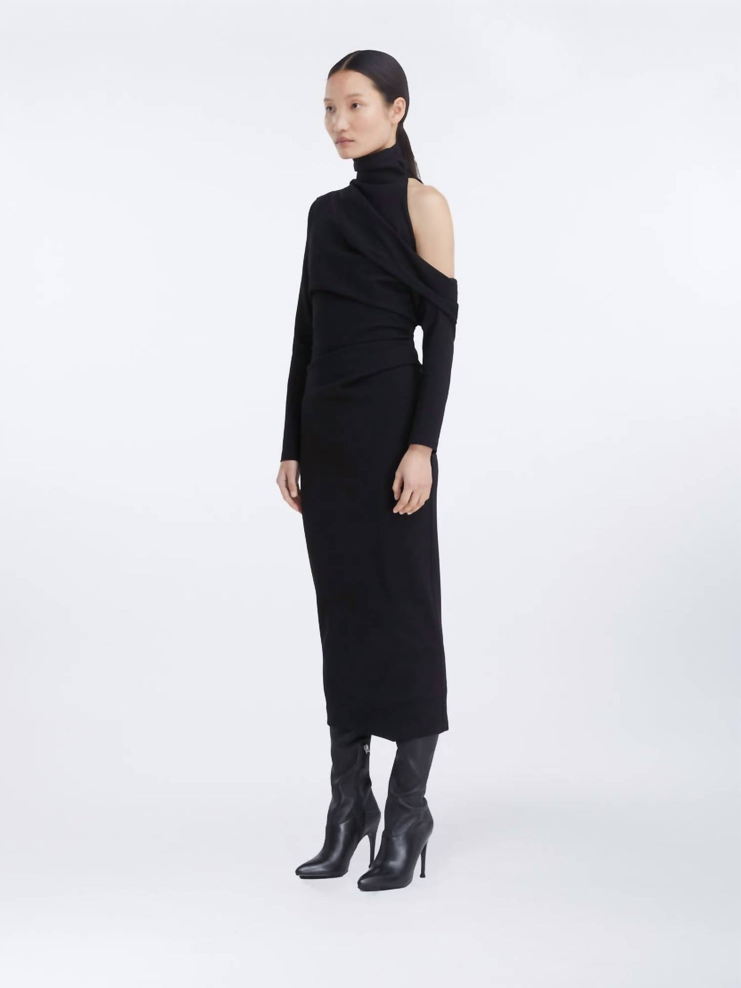 Gauge 81 - Teresa Dress Midi Jersey Dress With Bare Shoulder