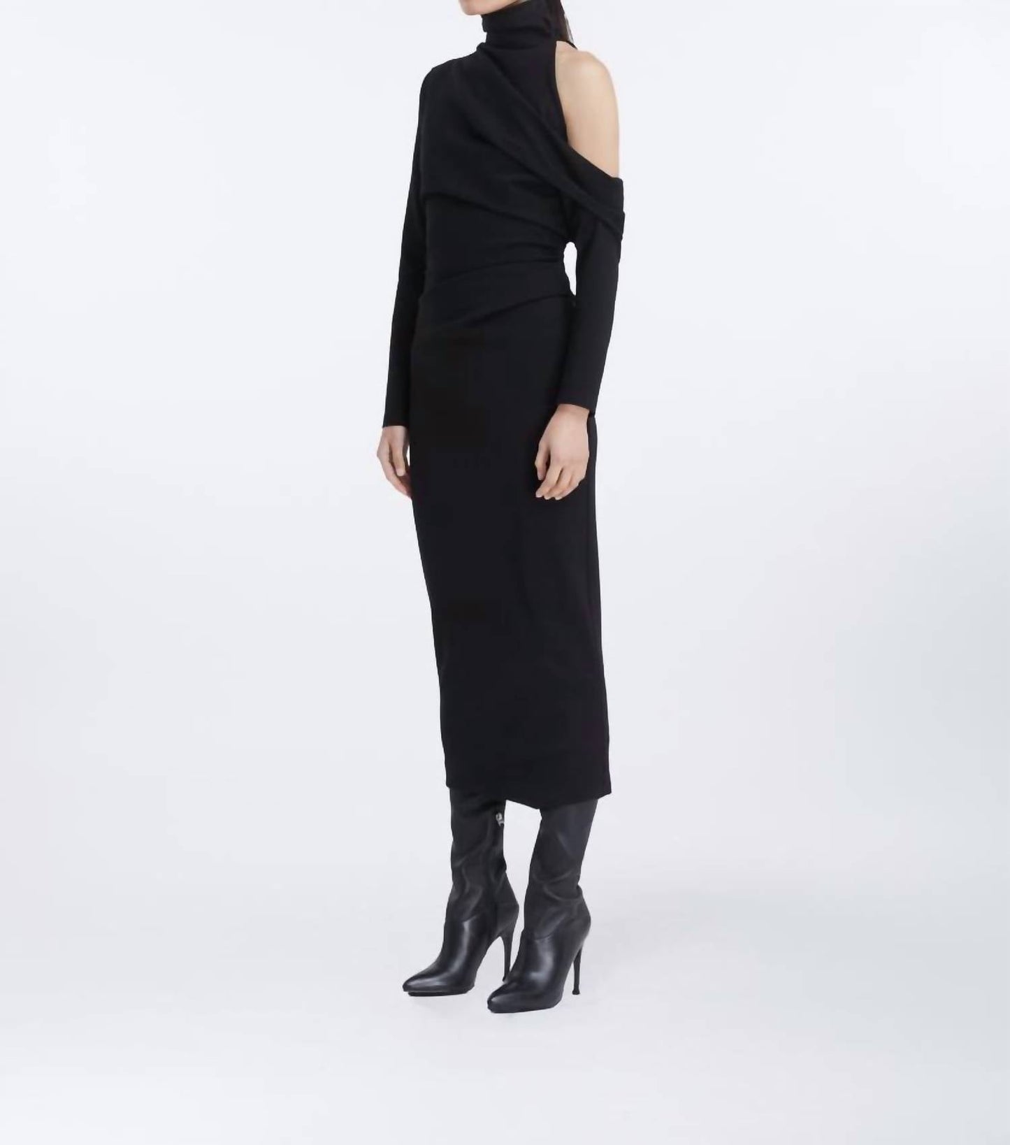 Gauge 81 - Teresa Dress Midi Jersey Dress With Bare Shoulder