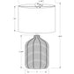23'' Brown Rattan Table Lamp with Beige Shade