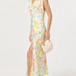 Astr - Allexina Satin Cowl Neck Midi Dress