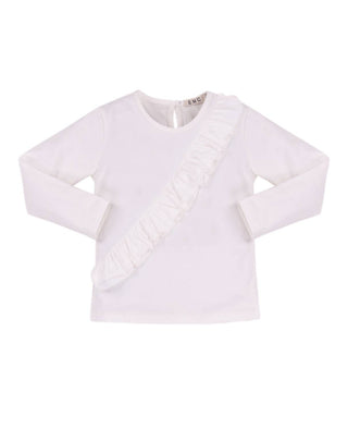 Emc - Girls' Long Sleeve Asymmetric Ruffle Tee