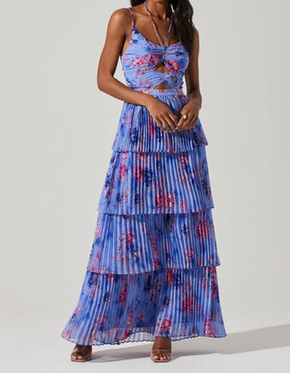 Astr - Daytona Pleated Floral Maxi Dress
