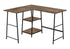 Computer Desk, Home Office, Corner, Storage Shelves, L-Shape, Work, Laptop, Contemporary, Modern - Brown