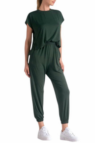 Elan - Short Sleeve T-shirt Jumpsuit