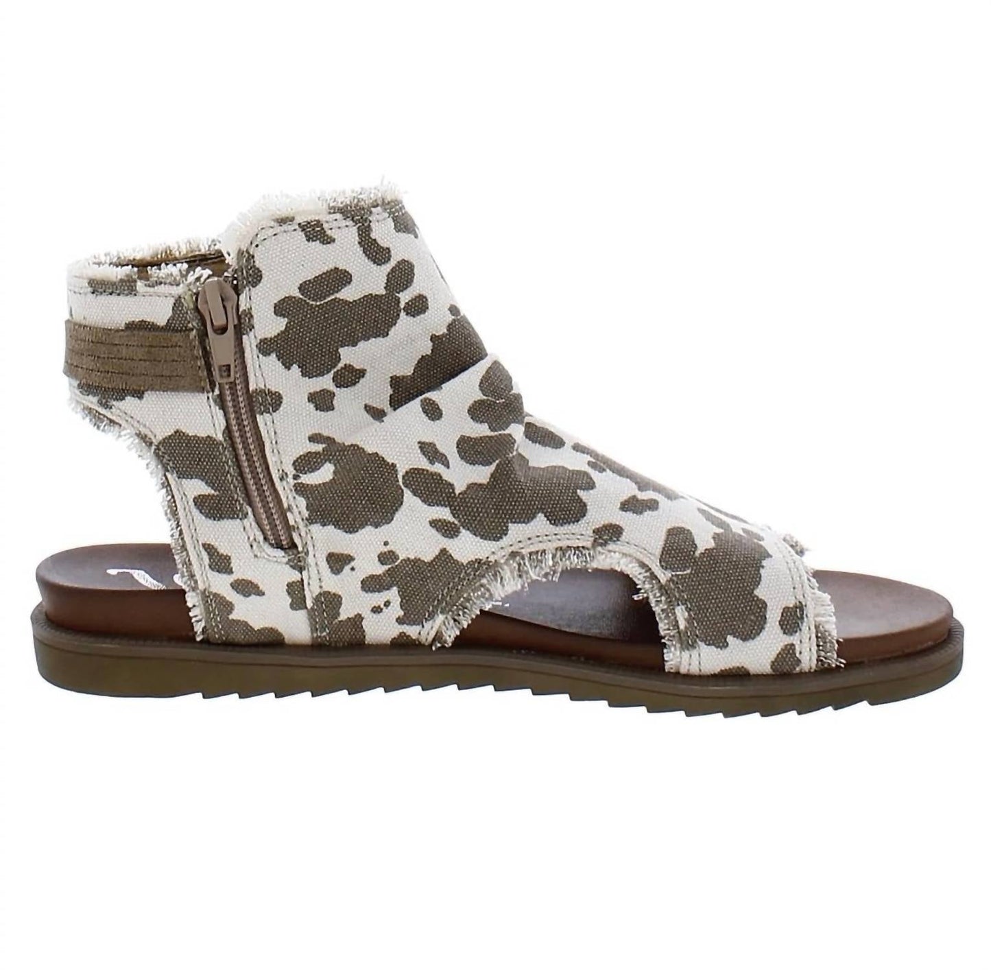 Very G - Women's Libra Cow Zip Side Open Toe Sandal
