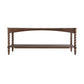 Rustic Brown Wood Coffee Table with Turned Spiral Legs and Lower Shelf