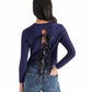 Steve Madden - Jeany Bow Back Cable Knit Sweater