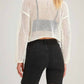 Free People - Avery Denim Bermuda Frayed Hem Shorts