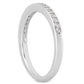 14k White Gold Micro-pave Flat Sided Diamond Wedding Ring Band