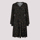 Apricot - Vintage Ditsy Smock Waist Dress