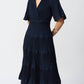 Joseph Ribkoff - Pleated Woven Fit And Flare Woven Dress