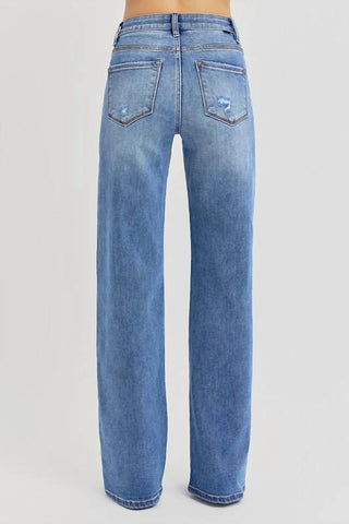 Risen - Tummy Control High Rise Wide Leg Jeans