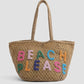America & Beyond - Women's Beach Please Beaded Macrame Tote Bag