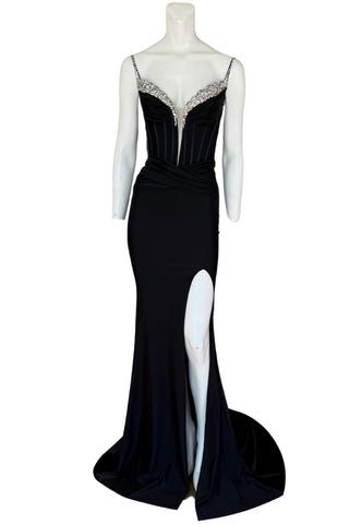 Jovani - Black Maxi Evening Gown
