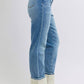 Judy Blue - High Waist Shearling Cuff Straight Leg Jeans