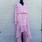1.State - Asymmetrical Long Sleeves Floral Dress