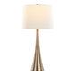 Diana 29" Contemporary Metal Table Lamp Set - Matte Golden Bronze & White Linen Shade