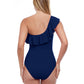 Profile By Gottex - Ruffle One Shoulder One Piece Swimsuit