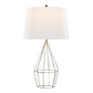 Diana 29" Contemporary Metal Table Lamp Set in Polished Nickel
