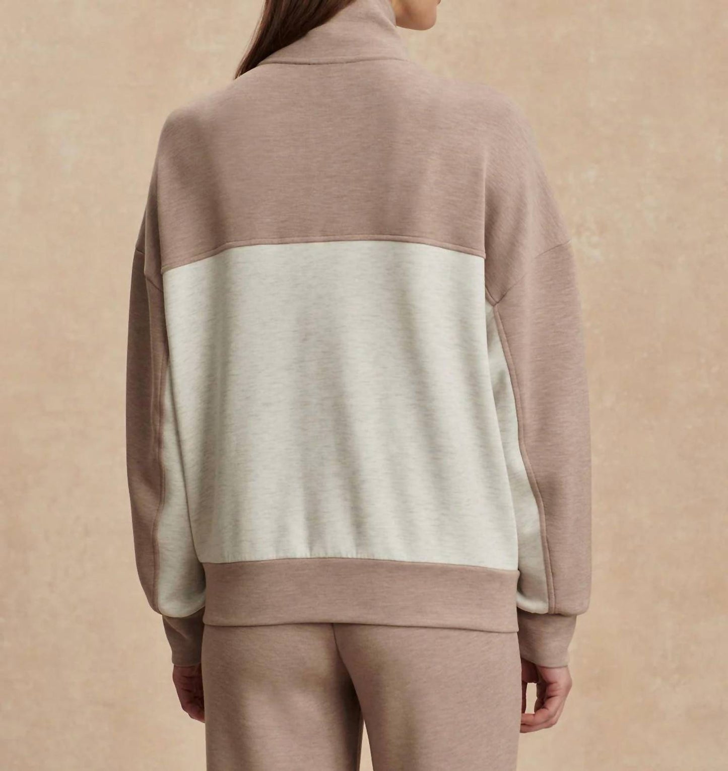 Varley - Garcia Two Tone Zip Through Sweatshirt