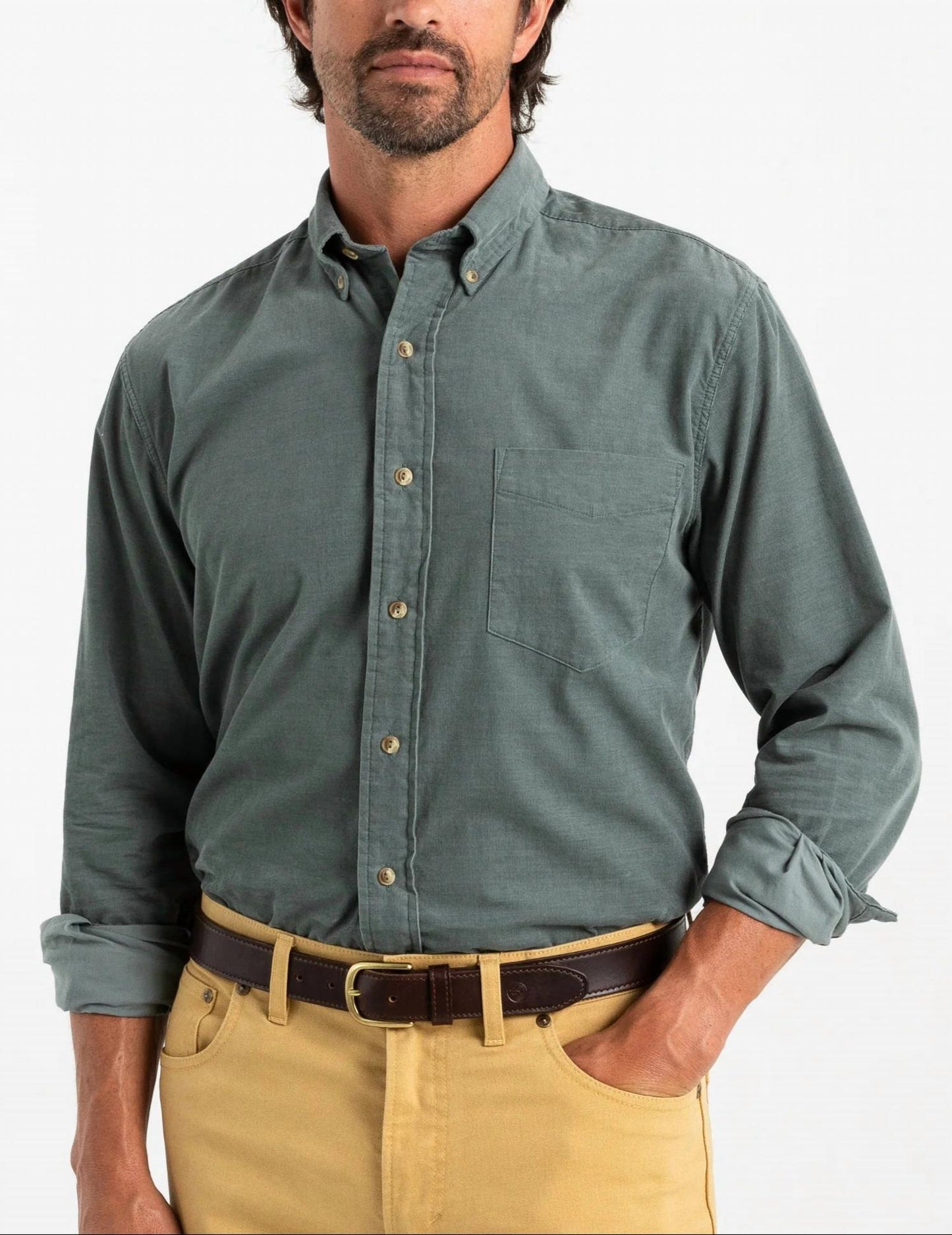 Duck Head - Cotton Corduroy Whitman Solid Shirt