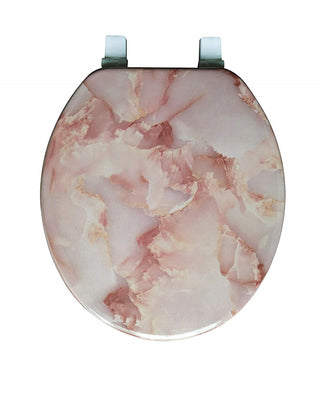 J&V Textiles Round Toilet Seat With Easy Clean & Change Hinge