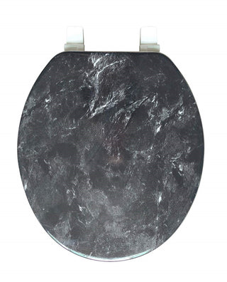 J&V Textiles Round Toilet Seat With Easy Clean & Change Hinge