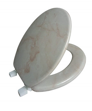 J&V Textiles Round Toilet Seat With Easy Clean & Change Hinge