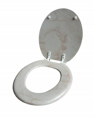 J&V Textiles Round Toilet Seat With Easy Clean & Change Hinge