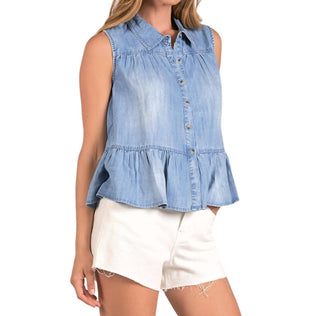 Elan - Sleeveless Tiered Top