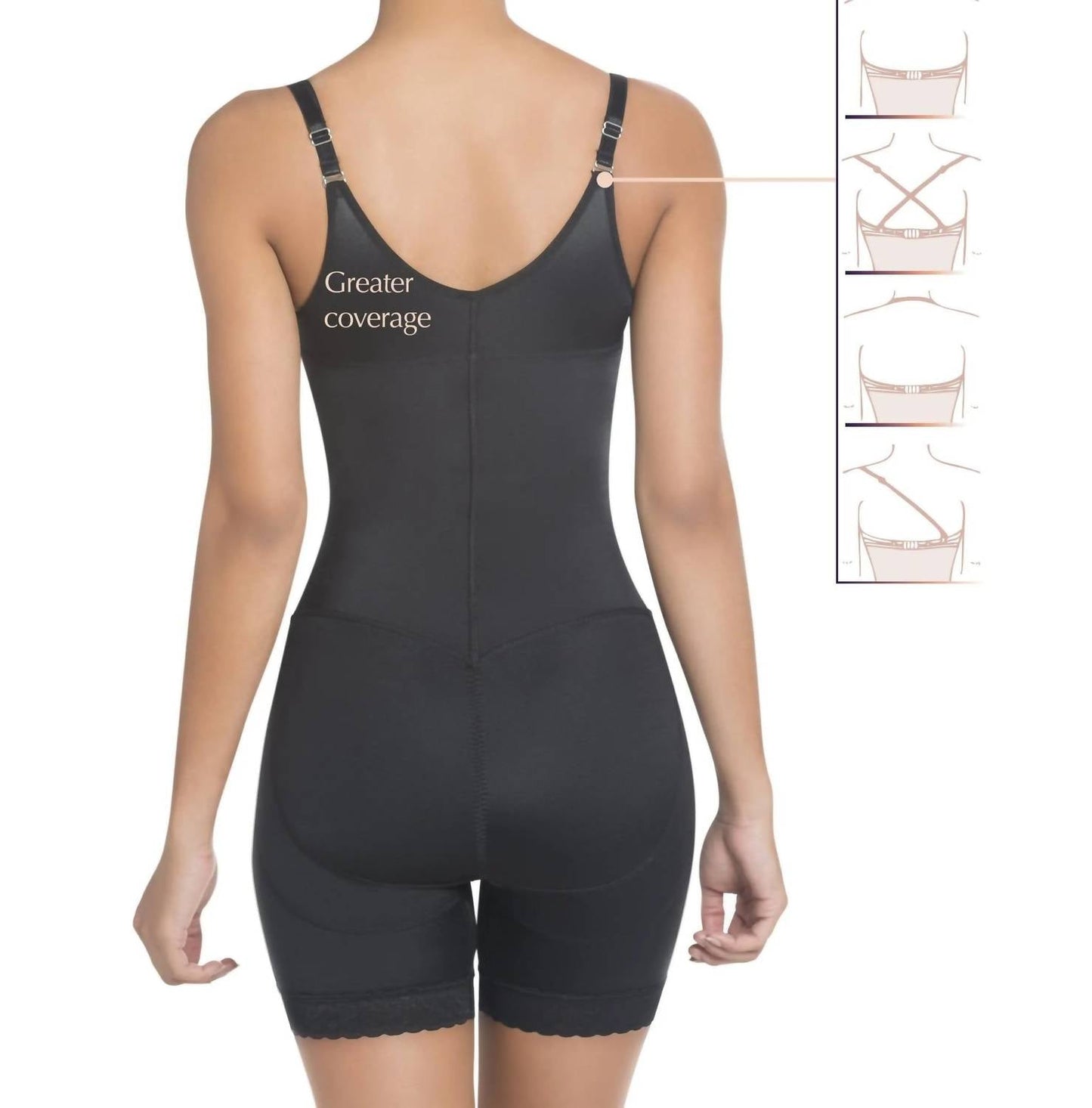 Siluets - Women's Thermal Latex Shaper Mid-thigh Style Without Zipper