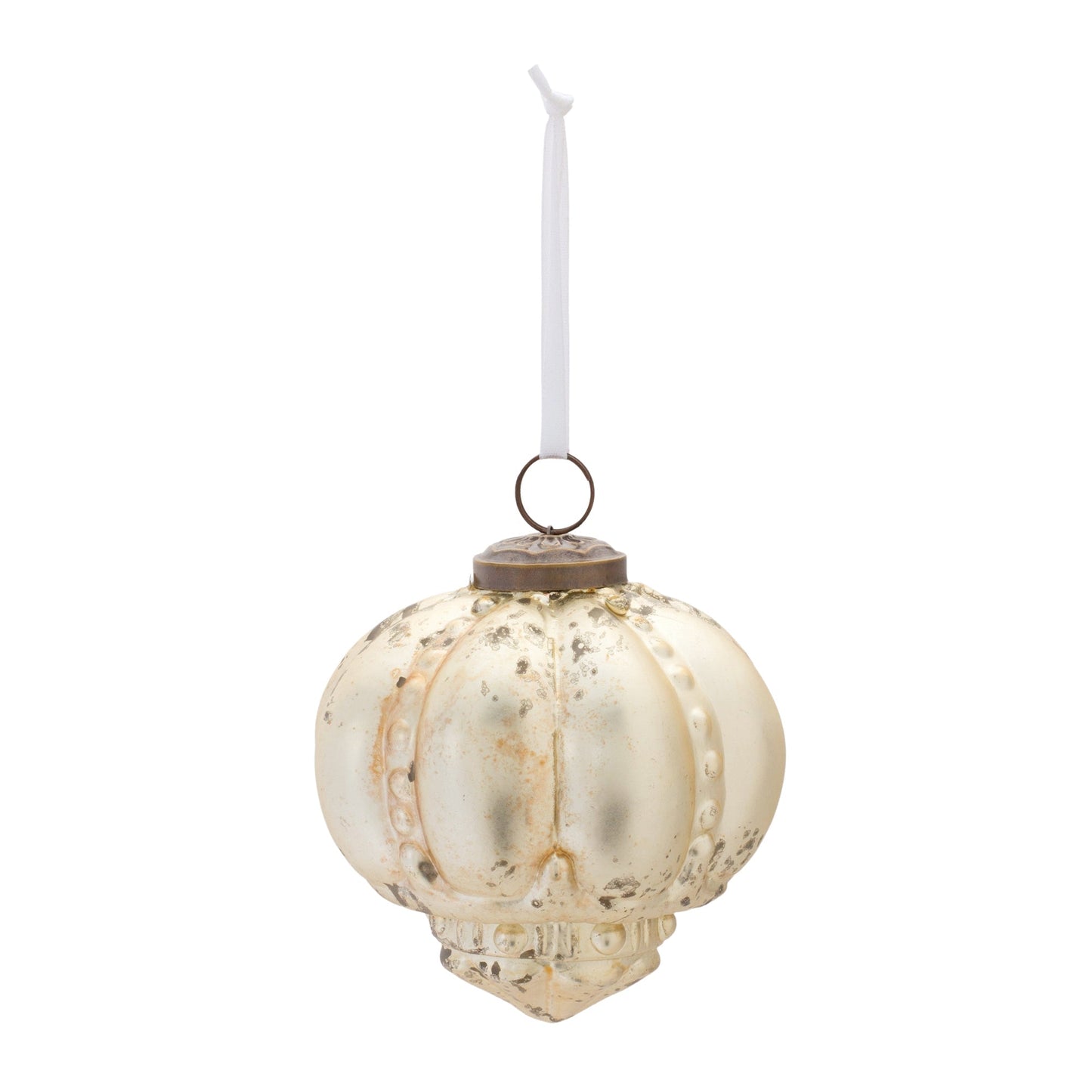 Distressed Gold Glass Ornament (Set of 6)