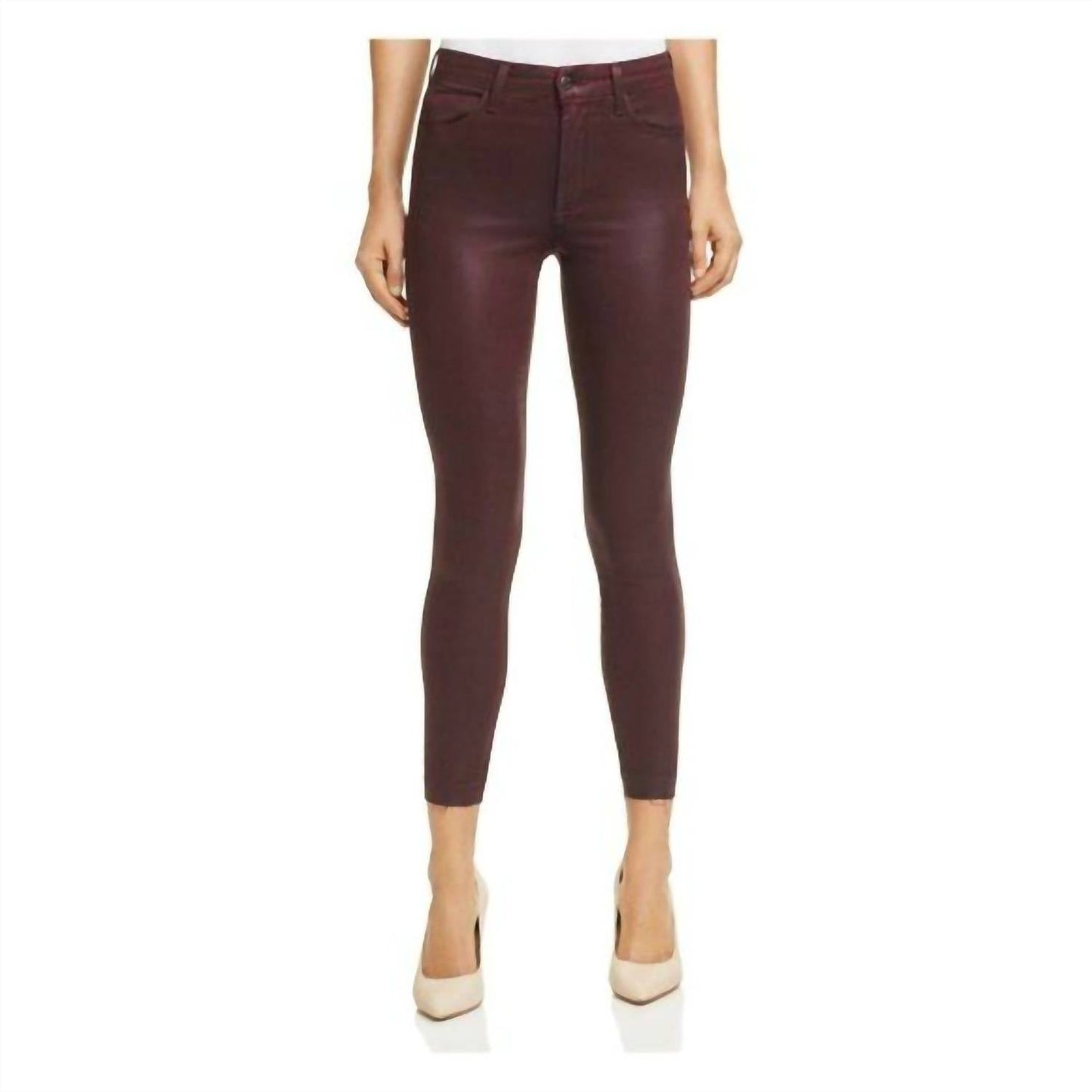 Joe'S Jeans - Coated High Raise Skinny Ankle Jeans
