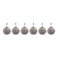 Etched Leaf Glass Ball Ornament (Set of 6)