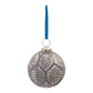 Etched Leaf Glass Ball Ornament (Set of 6)