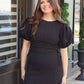 Aureum - Rosette Tie Midi Dress