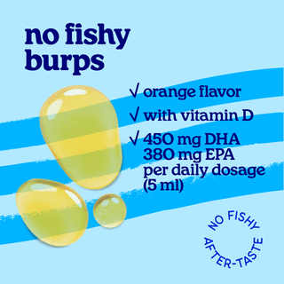Arctic Blue MSC Liquid Fish Oil with Vitamin D for KIDS Orange Flavor 5.3 oz./150 ml Bottle