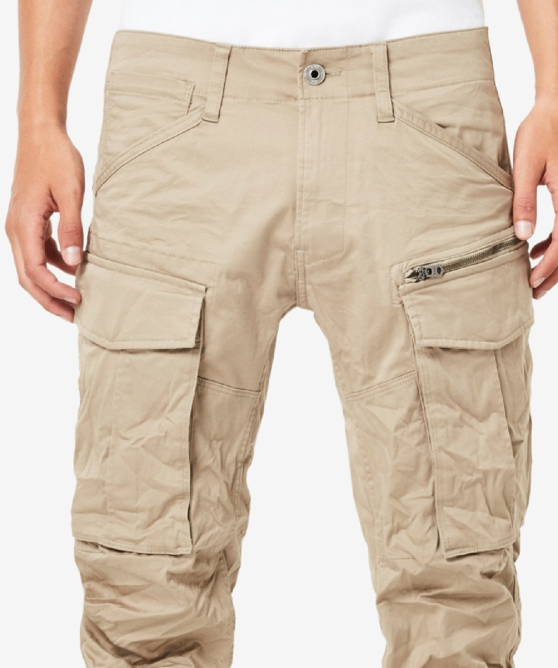 G-Star Raw Men's Rovic Zip 3D Straight Tapered Cargo Pants Brown Size 36X32